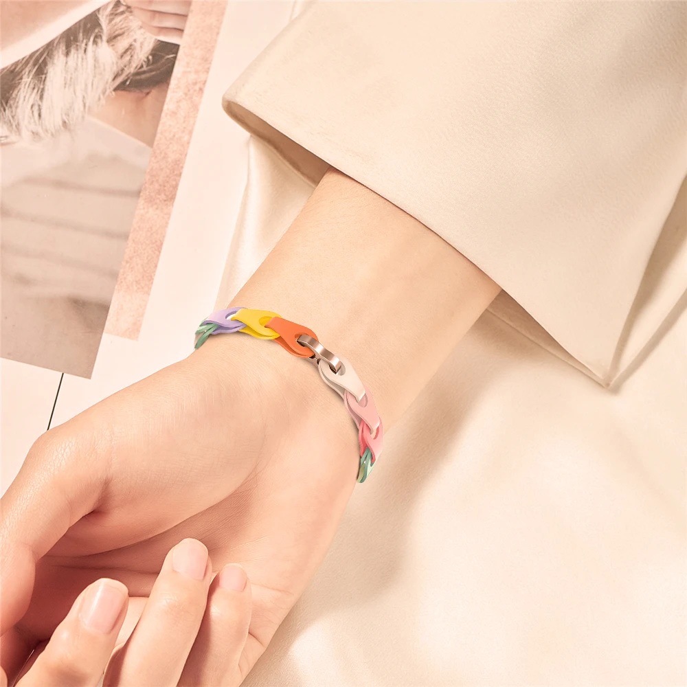 Correa de enlace de silicona para Apple Watch band 44 mm 40mm ultra-2 49 45mm 41 38mm 42 pulsera doble Tour para la serie 9 8 7 6 5 4 3 se