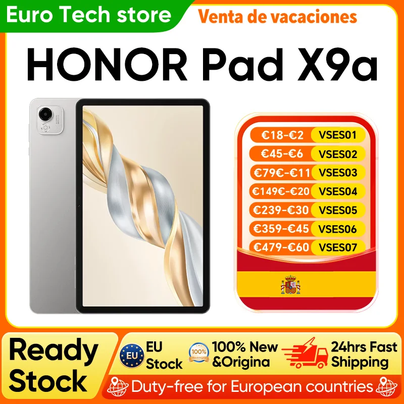 Tablet HONOR Pad X9a con Qualcomm Snapdragon 685, WIFI, Pantalla HONOR Fullview de 11.5 Pulgadas y 120Hz 2.5K, Batería de 8300mAh, Versión Global