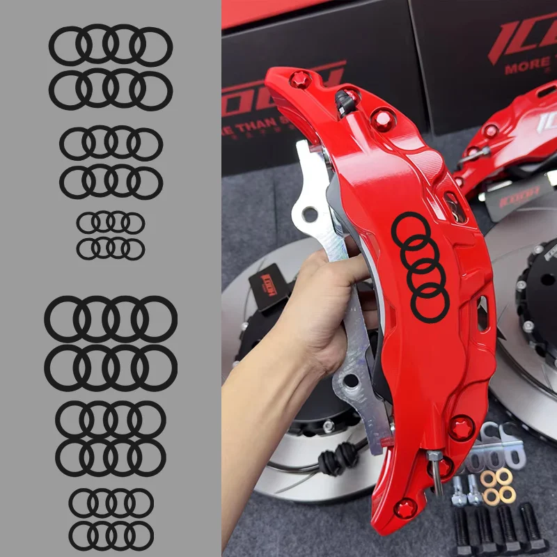 Fashion Trendy Personalized Sticker Caliper Brake Modification For Audi A4 A4L A5 Q5 Q7 TT TTS 8S B9 2016 2017 2018 Universal view 4