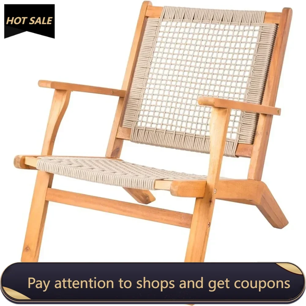 

Vega Natural Stain Outdoor Chair Acacia Wood Construction Hand Woven Seat Mid Century Design Comfortable Freight Free Chairs