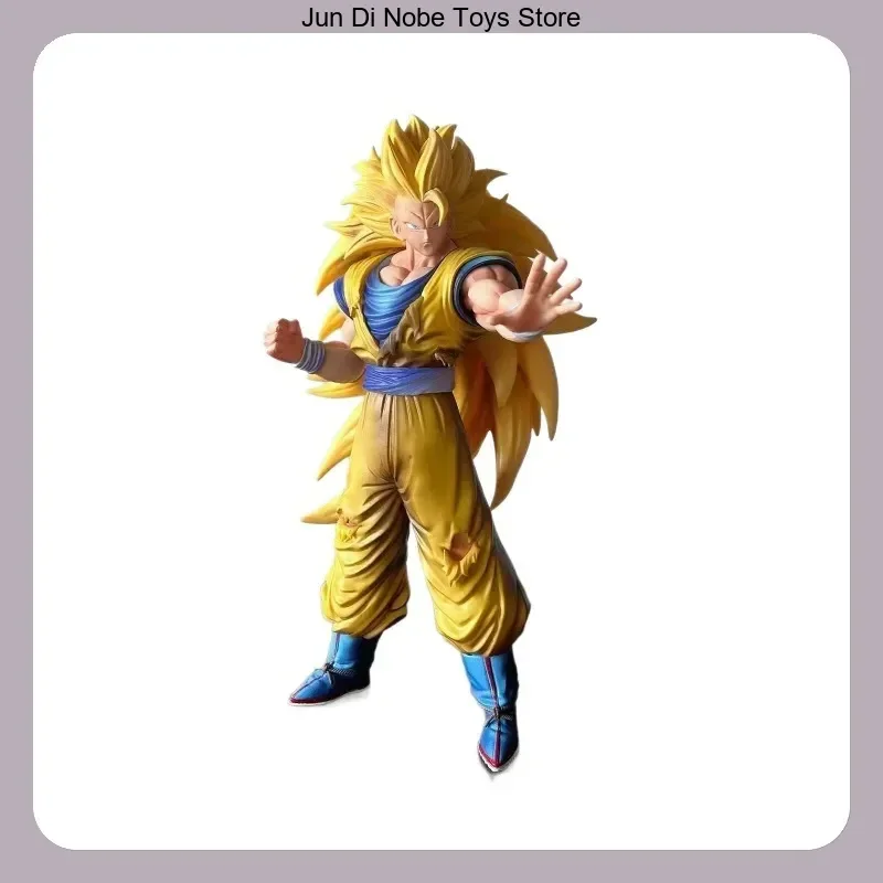 

32cm Dragon Ball Super Saiyan 3 Goku Hand Raised Standing Pose Figure Statue Desktop Toy