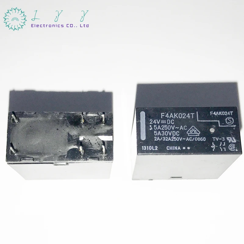 

New 10Pcs/lot F4AK024T 5A F4AK024T-24vdc FTR-F4AK024T 24V F.T-F4AK024T 24vdc 6-pin