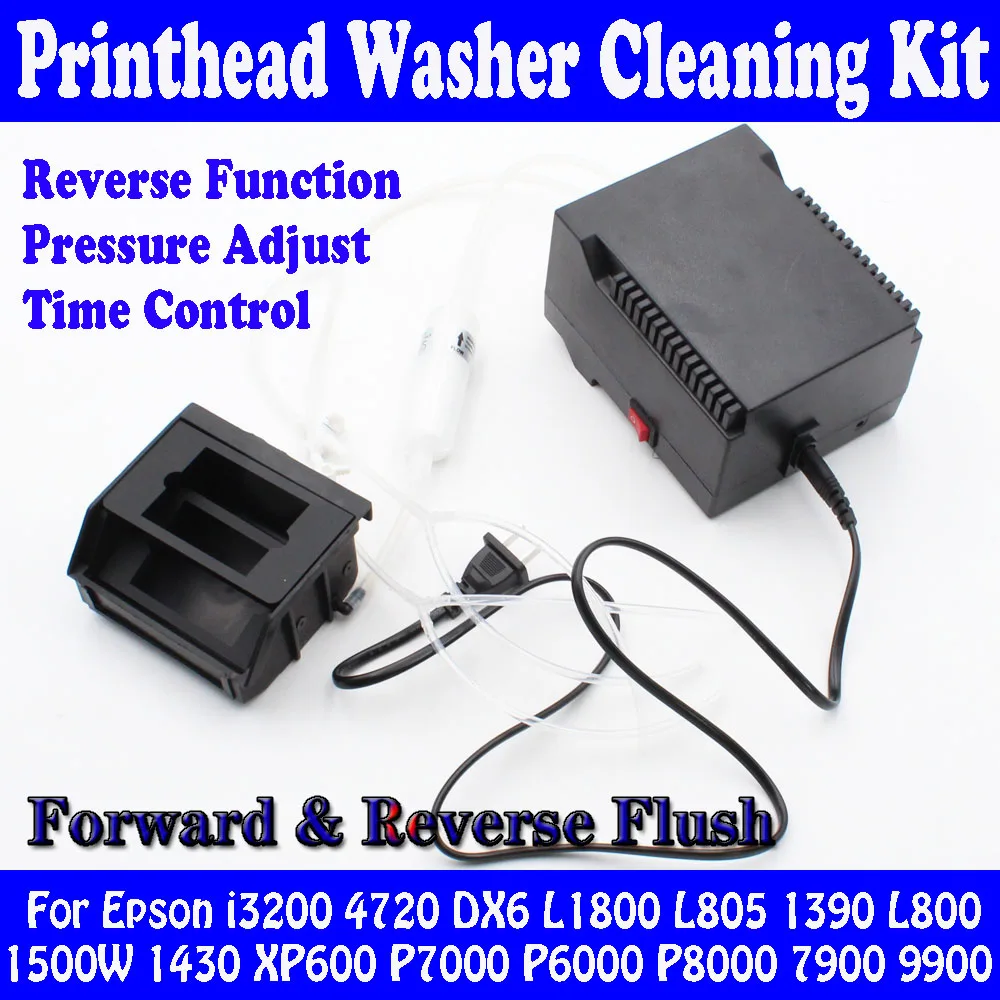 Clogged Solvent DTF Ink Printhead Unclog Impluse Suck Cleaning Machine For Epson i3200 L1800 L805 1390 P6000 PrintHead Washer