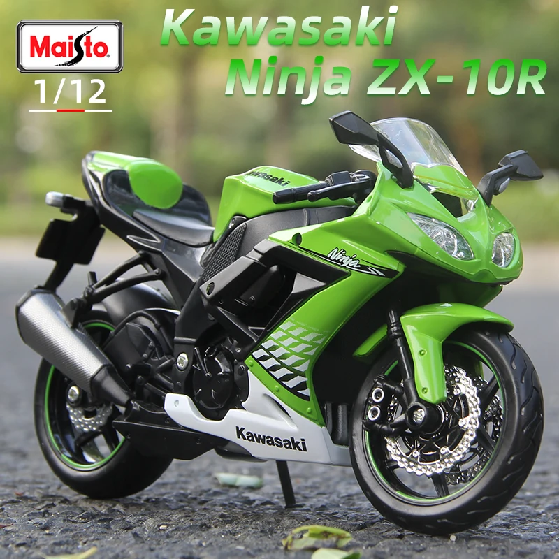 Maisto 1:12 Kawasaki Ninja ZX-10R Motorcycle Model Static Die Cast Vehicles Collectible Hobbies Moto Toys Gifts Motorbike