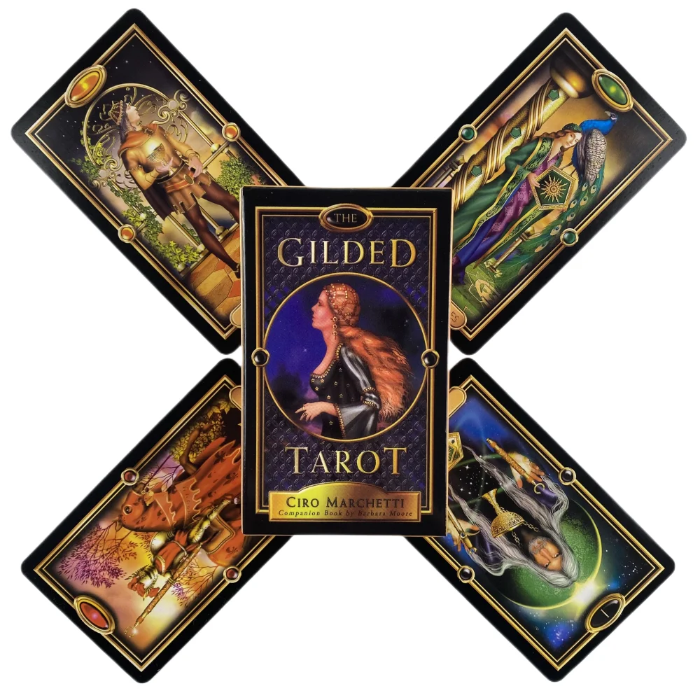 The Gilded Tarot Cards A 78 Deck Oracle English Visions Divination Edition Borad Playing Games