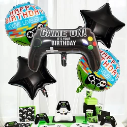 5pcs game controller aluminum film balloons, game handle balloon, suitable for gamer party decoration, game theme birthday party
