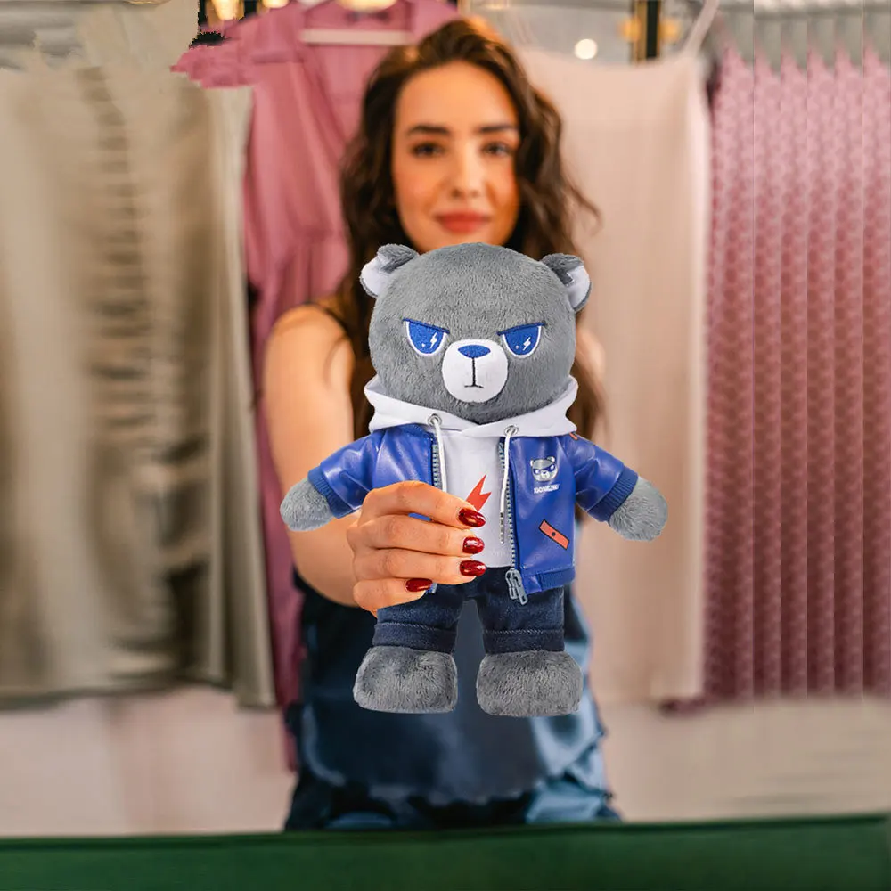 女の子のためのモダンなぬいぐるみ,28cm,クマのぬいぐるみ,白鳥のようなクマの服,誕生日やクリスマスプレゼントに最適