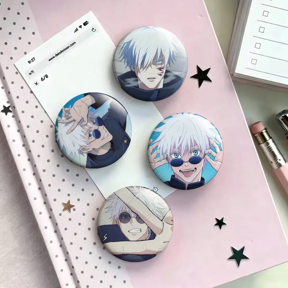 

S-Satoru G-Gojo J-Jujutsu K-Kaisen Laser Badge Applicable For Backpack Clothes Hats Decor Creative Accessories