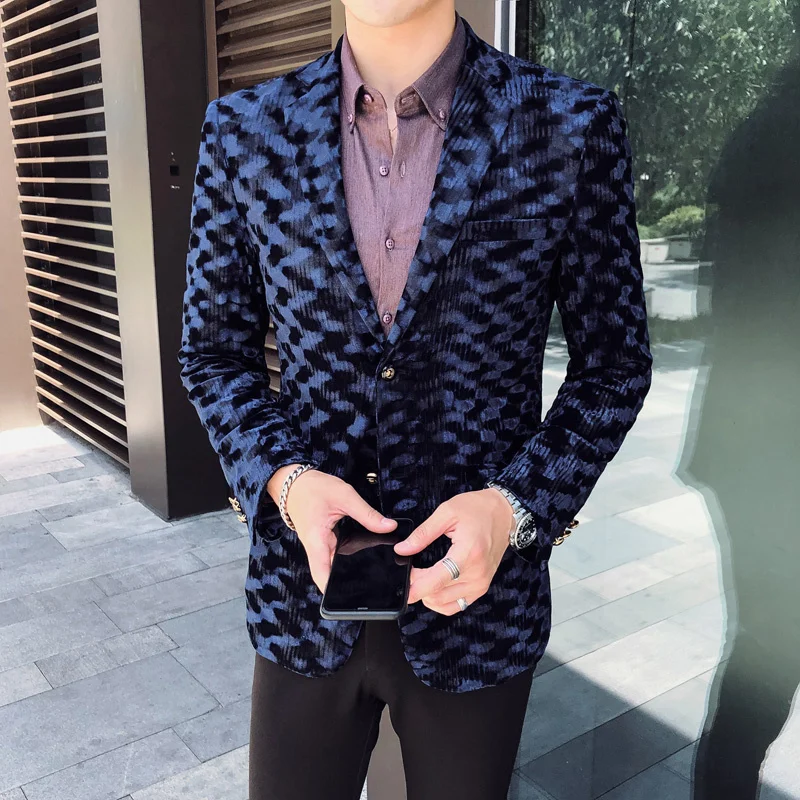 Hombre Plus Size Blazer 5xl Party Club Stage For Dj Singer Chaqueta Hombre 2023 Spring Autumn Leopard Print Blazer Masculino Men