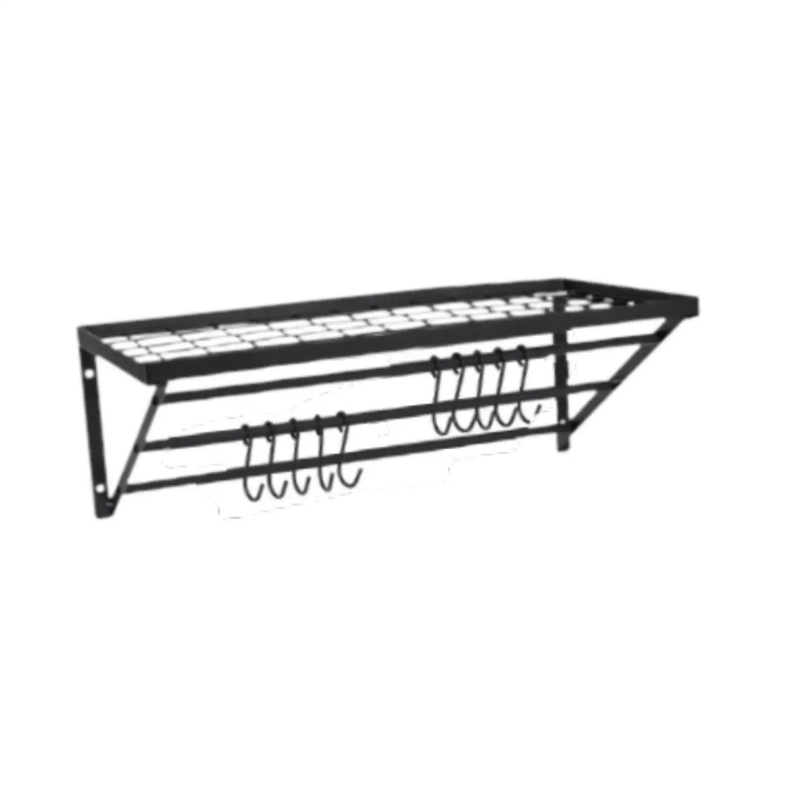 

Saucepan Rack Cooking Pot Rack Wall Mounted Pan Rack Kitchen Organizer for Utensils Dishware Cookware Restaurant Kitchen