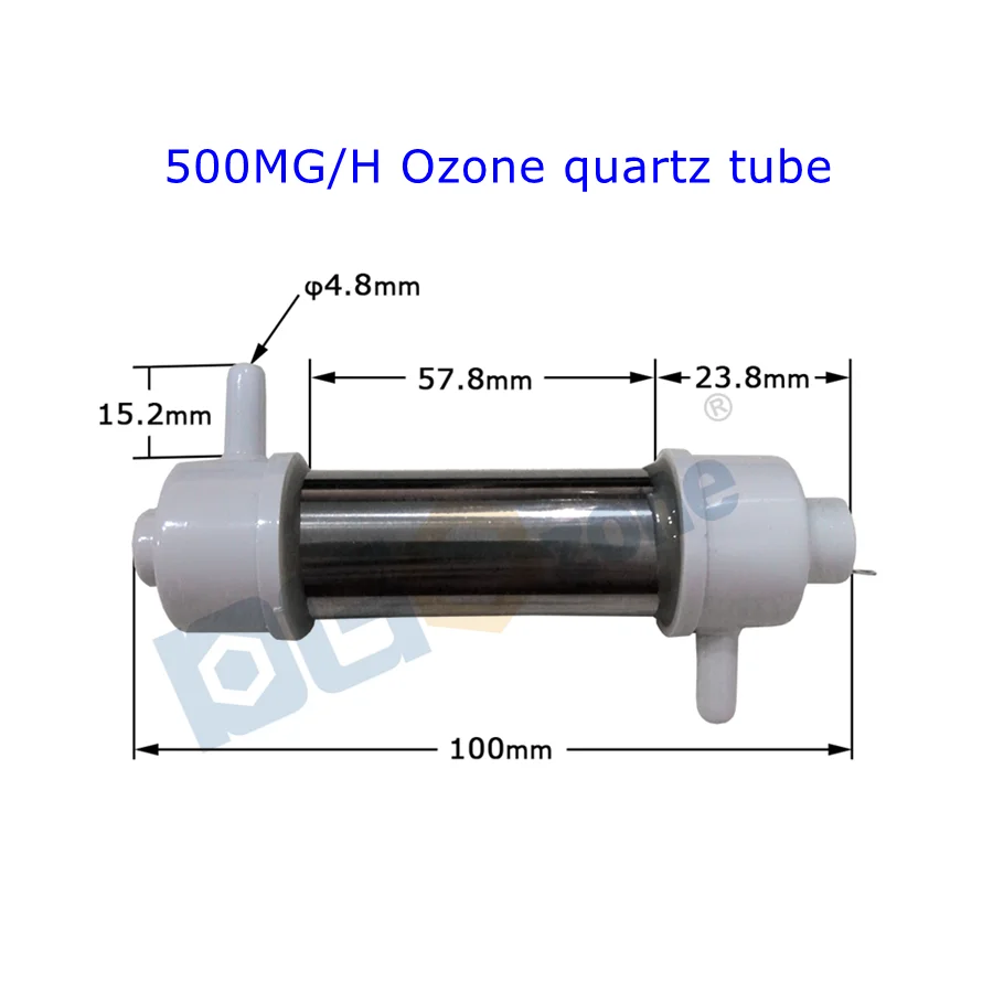 500mg Quartz Ozone Tube for Air and Water Purifying glass Tube Reator Ozonator without power supply  KH-QT500MG