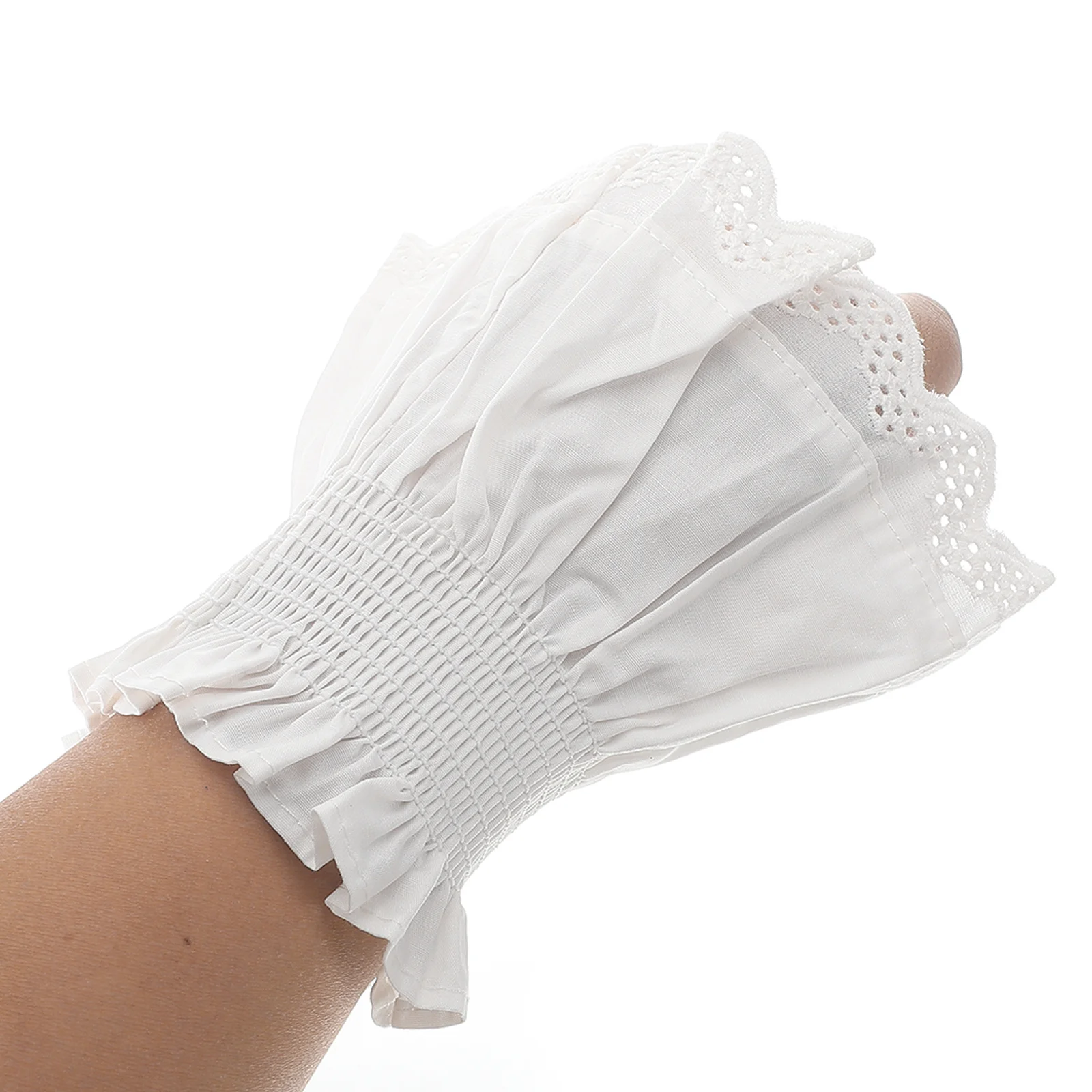 الأكمام الدانتيل كاذبة الأصفاد المعصم الأزهار الطبقات كشكش الدانتيل الأصفاد انفصال الأكمام وهمية لسترة بلوزة معطف النساء المراهقين