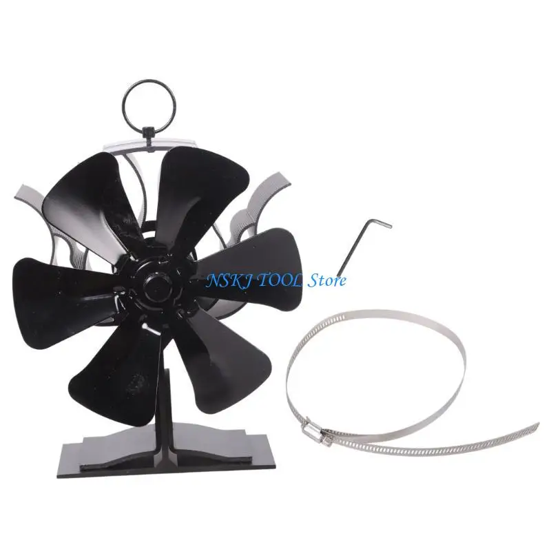 L8RC 2-in-1 مدفأة مروحة 6-Blade Chimney Fan بدون طاقة، ضوضاء منخفضة لسجل Bur