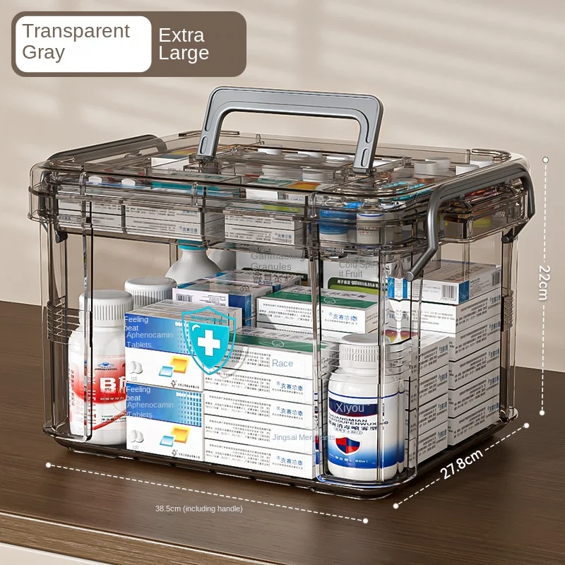 Household Multi-layer Storage Box, Medicine Box, Medicine Compartment, Emergency Medical Box