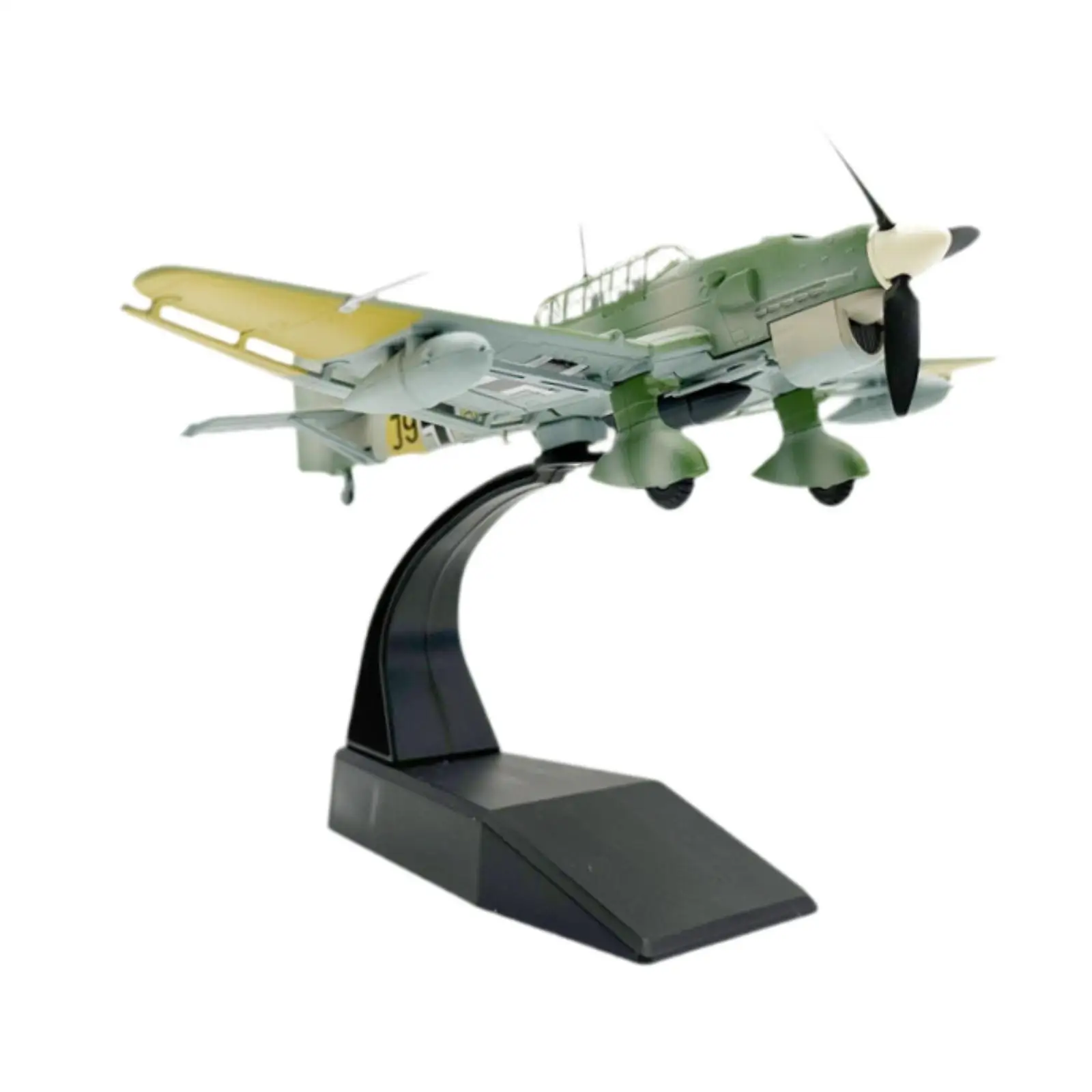 Alloy 1/72 JU-87B Diecast Model Ornament Aircraft Model for Office Bookshelf TV Cabinet Livingroom Decorations