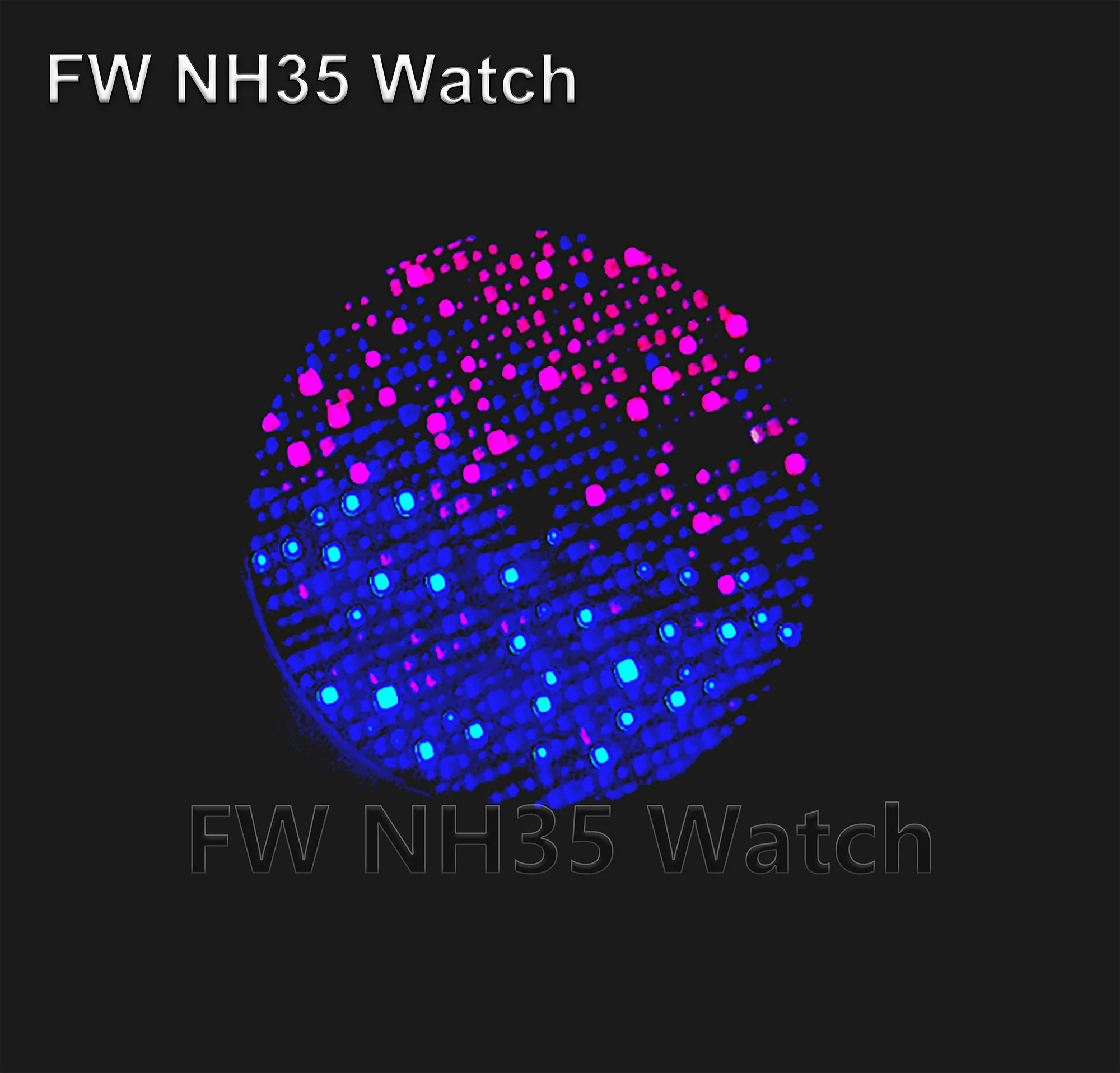 Pixels Waffle NH35 Watch Dial for Royal Oak Watch Face Fit NH35 NH36 Movement DIY Watch Accessories Luminous 31.8mm Watch Dial