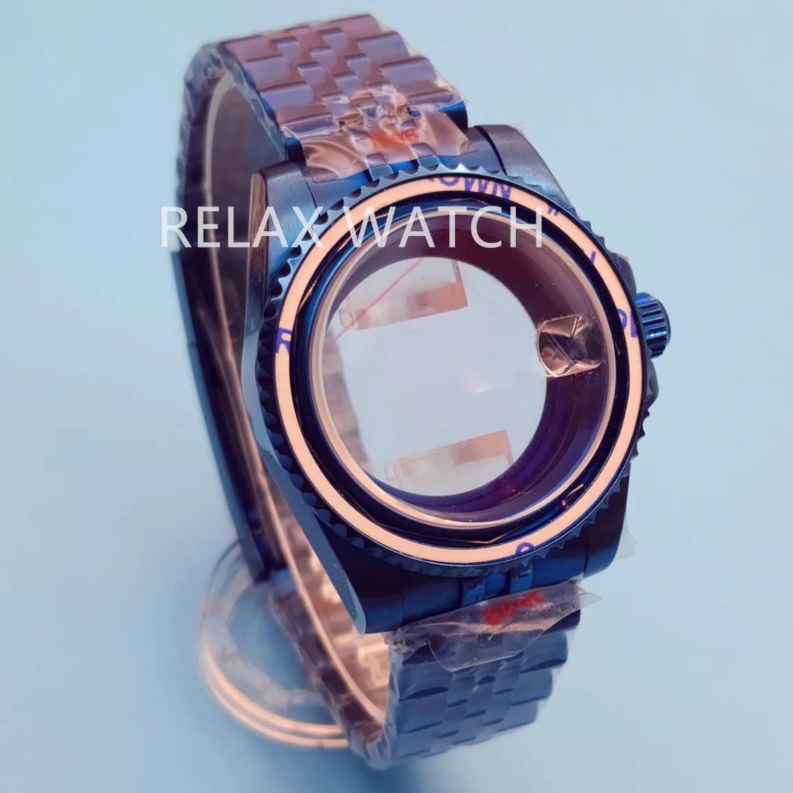 PVD Blue NH35 Case parti dell'orologio in vetro zaffiro per SUB GMT NH36 movimento automatico 28.5mm quadrante accessori per orologi sostituzioni