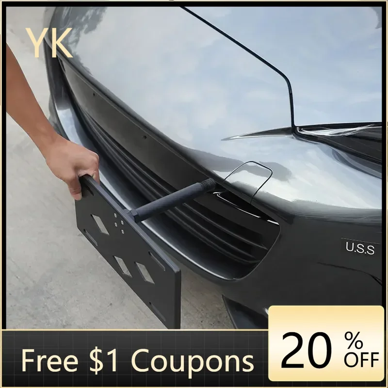 

Aluminum Alloy Car Front Bumper Tow Hook License Plate Mount Bracket Holder For Mazda MX-5 Miata 2016-2024 Car Accessories