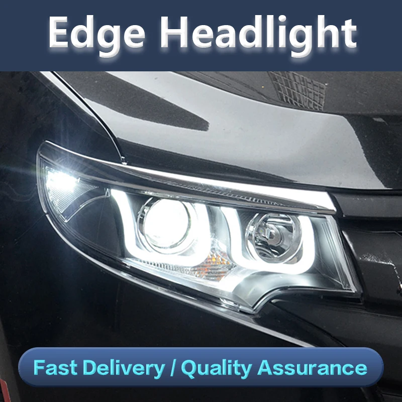 

Для Ford Edge Автомобильная фара для стайлинга 2010-2014, фара головного света, дневные ходовые огни, фотолинзы, аксессуары для автомобиля, передняя фара