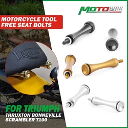 3 Colors Motorcycle Tool Free Seat Bolts Long Quick disassembly For Triumph Thruxton Bonneville Scrambler T100