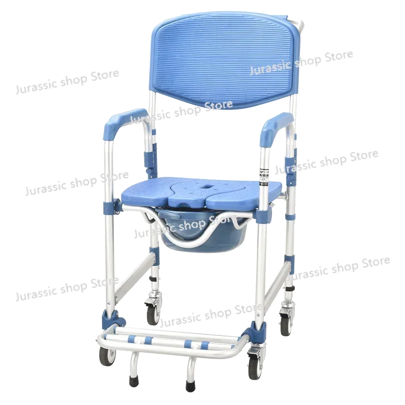 

Toilet Folding Bathroom Chair Shower Plastic Potty Portable Stool Elderly Minder Wheels Plegable Home Furniture