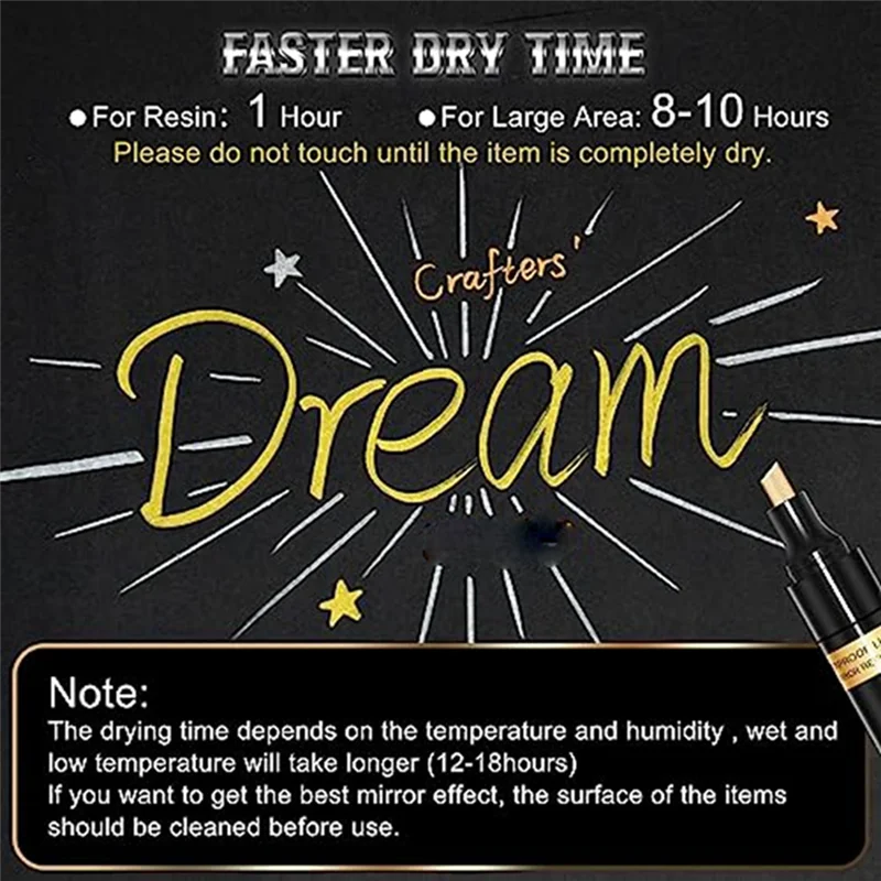 Хромированные маркеры с жидким зеркалом, 3-цветные перманентные металлические маркеры, большая область нанесения на 2-3 мм, глянцевые, водонепроницаемые