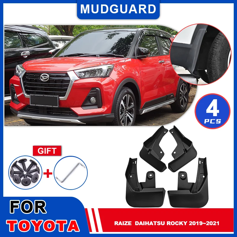 

Mudflaps Fender For Toyota Raize Perodua Ativa Daihatsu Rocky 2019~2020 Mudguards Flap Splash Mud Guards Cover Accessories