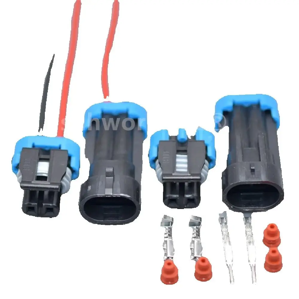 shhworldsea 2pin 1.5mm  12052641 12162000 Equivalent PA66 automotive waterproof connector Male or Female Housing Connector