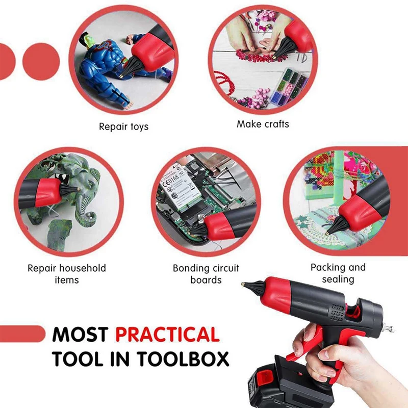 21V 100W Cordless Hot Melt Glue-Gun Copper Nozzle Li-Ion Battery Home Diy Repair Tool For Makita 18V Battery