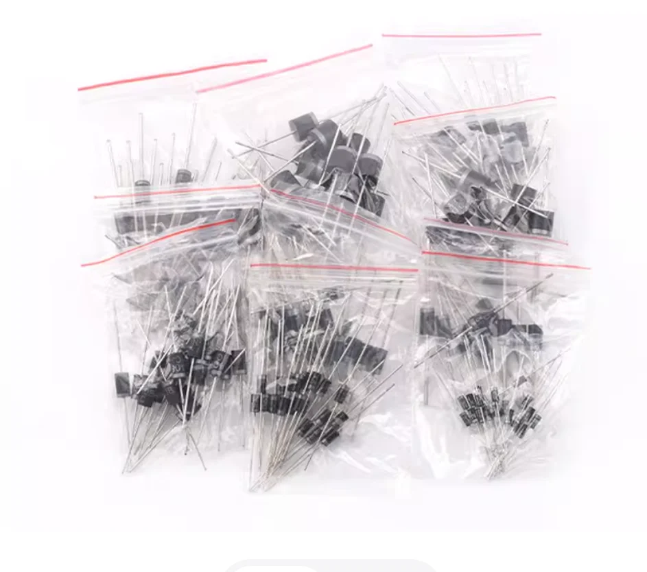8values=100pcs, Assorted Kit Set Electronic Components Package Diode Kit FR107 FR207 1N4148 1N4007 1N5819 1N5399 1N5408 1N5822 