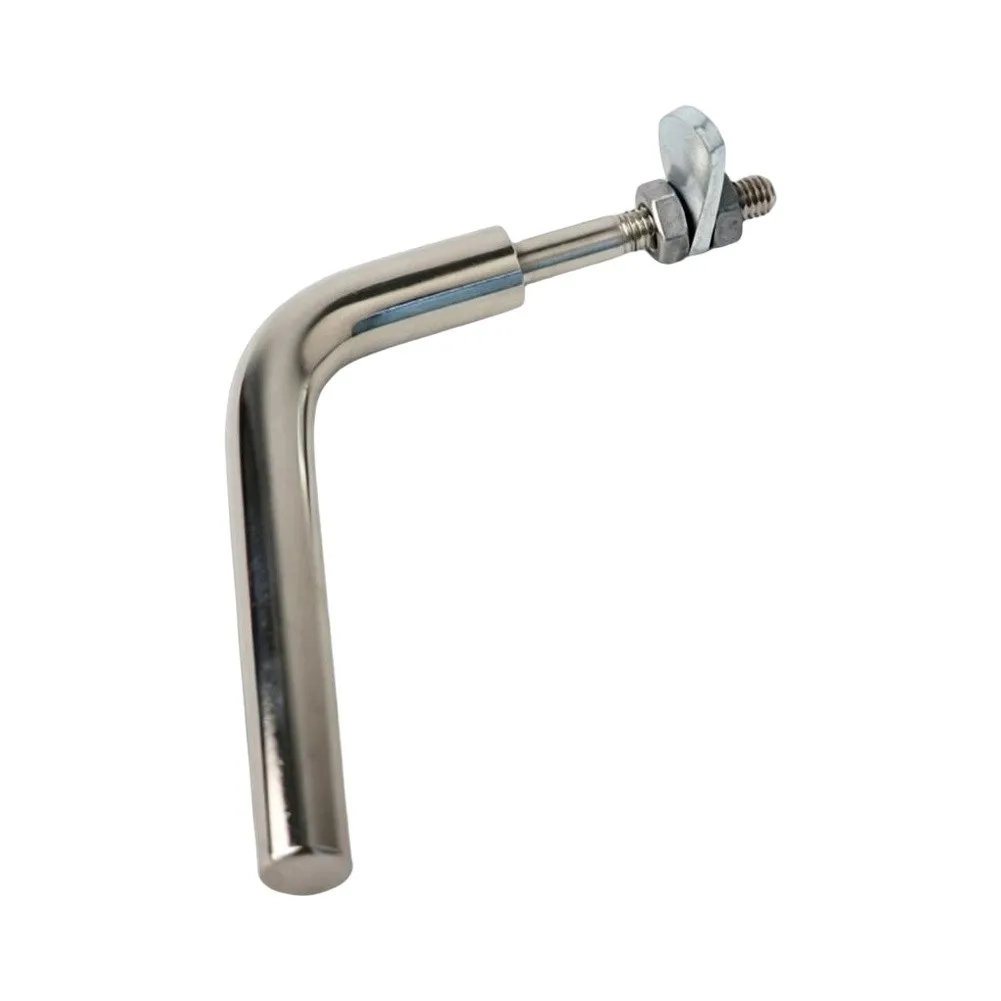 Stainless Steel Fireplace Handle for Use with Closed Combustion Heating Appliances and Sealed Fireplace Systems