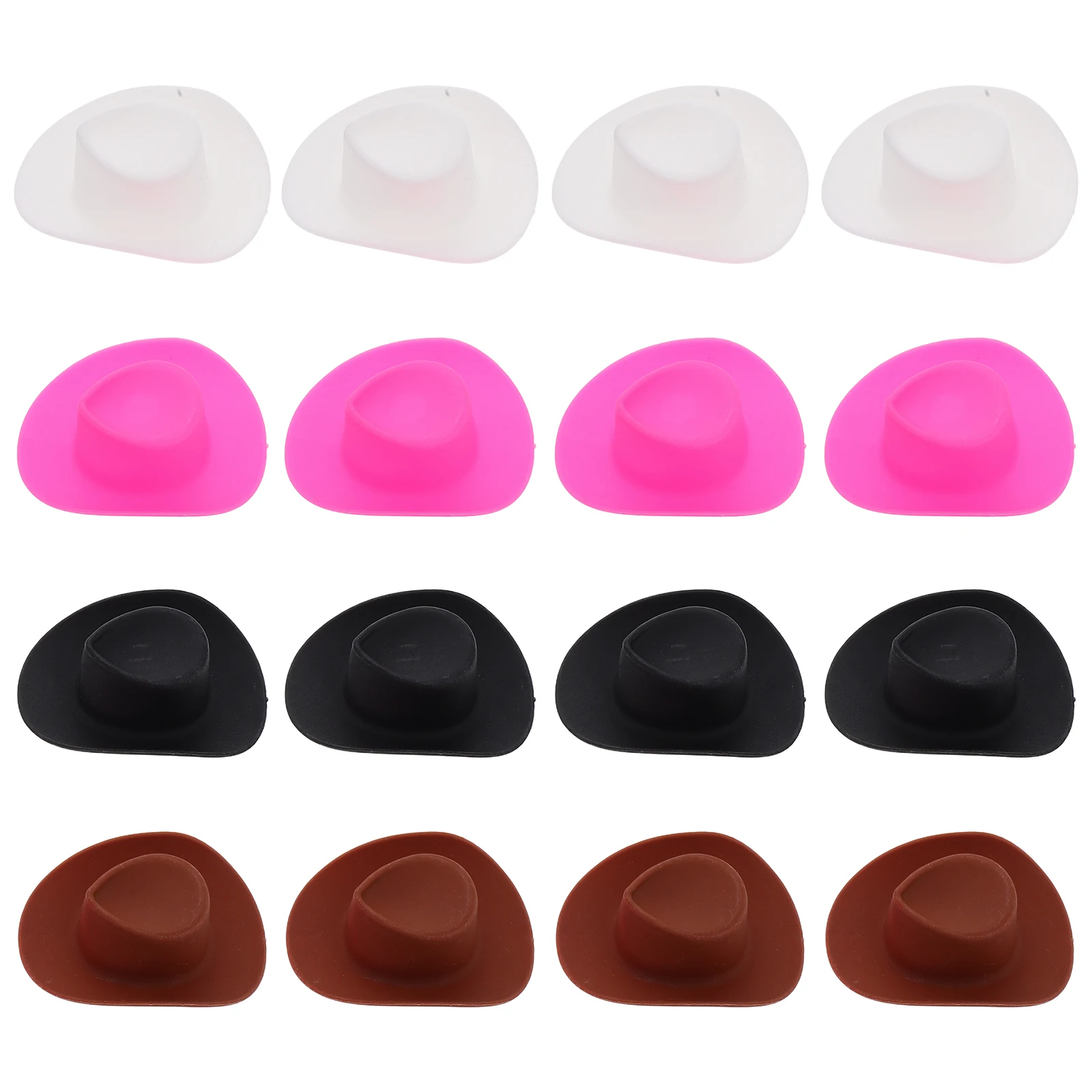 

4 Pcs Little Yellow Duck Cowboy Hat Party Favors Accessories Hats Car Decor Toy Plastic Cute Decorations Baby