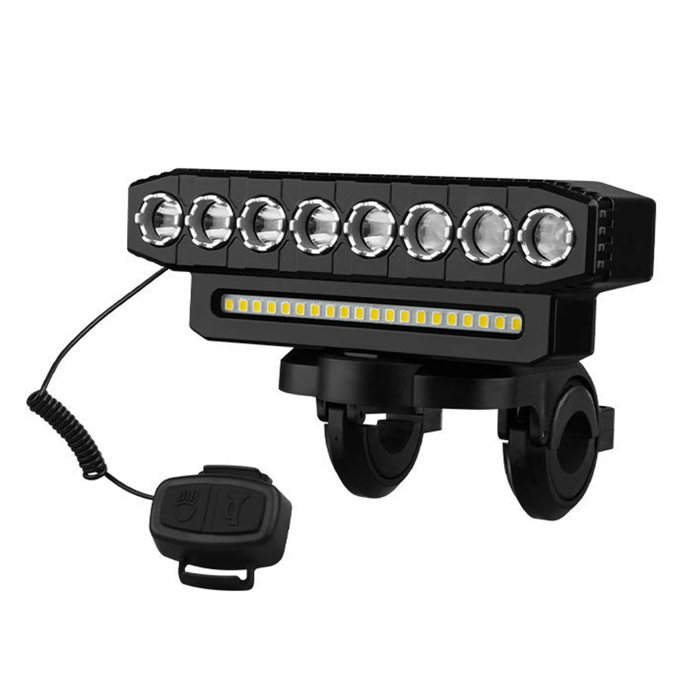 

LED Bike Light with Horn USB Rechargeable Bicycle Front Light Waterproof 6 Light Modes Power Bank Function for MTB Mountain
