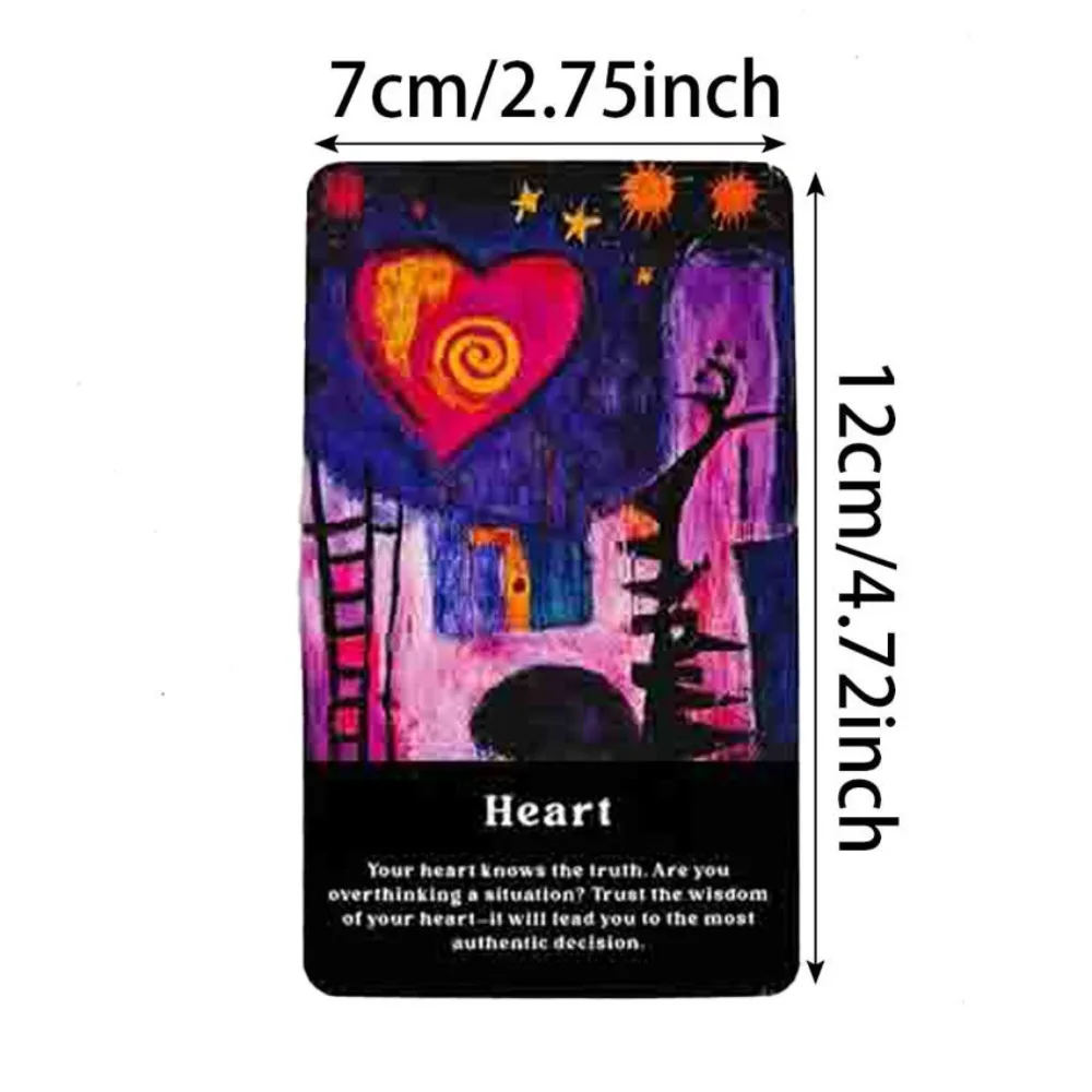 Cartes Oracle Insights céleste, 56 pièces, cartes de Tarot d'équilibre et d'éveil, jeu de cartes esprit caché, énergie inconnue, 12x7cm