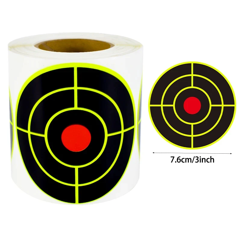 200Pcs Self Adhesive Shooting Target Stickers 7.6cm Splatter Reactive Targets for Shooting Practice Training Hunting