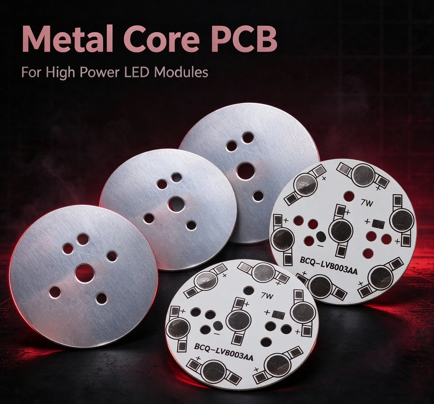 1W 3W 5W 7W 9W 12W 15W 18W 21W 24W 30W 36W LED Round Aluminum Base Plate Tracking Light  Heat Sink PCB Board For High Power LED