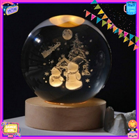 NEW Christmas Birthday Gifts Crystal Ball Night Lights Moon Galaxy Bedroom Atmosphere Lamp For ChildrenGiftChristmas Decorations