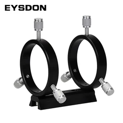 EYSDON 42~65mm Slide-Base Six-Point Clamping Guiding Rings FinderScope Mount Adapter for Astronomical Telescope Guide Star Tube