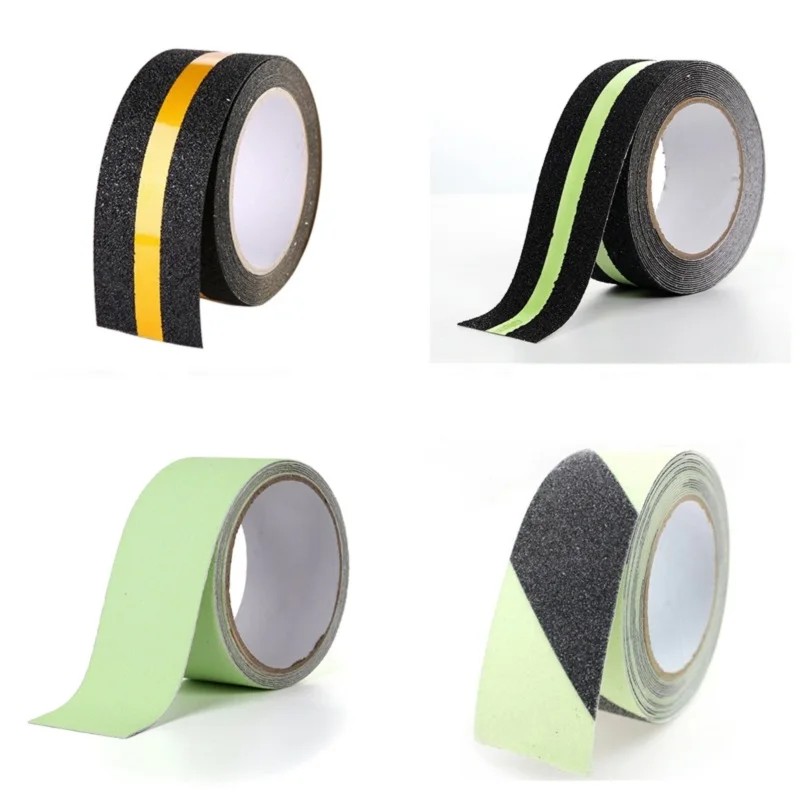 5CM*5M Anti Slip Tapes Glow in The Dark Strip Luminous Green Waterproof Safety Outside Floor High Friction Strips For Stair Step