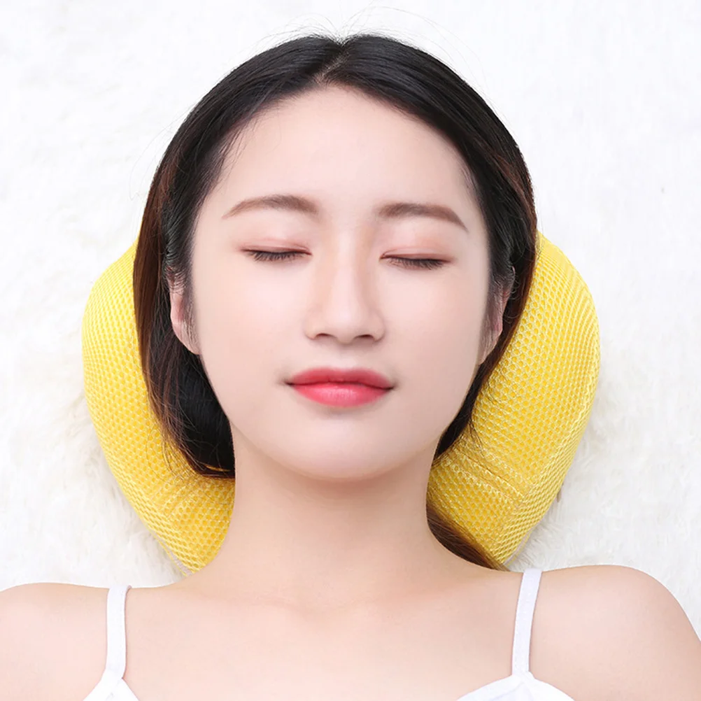 

Pillow Heart-shaped Massage Cervical Vertebra Spine Neck Support Cushion Yellow