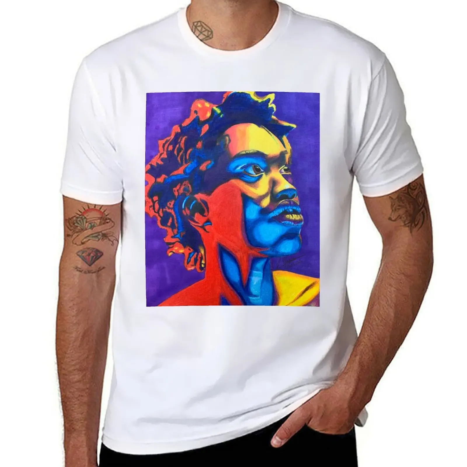 

Neon Portrait T-Shirt anime tshirt t shirts for man graphic funny T-Shirt