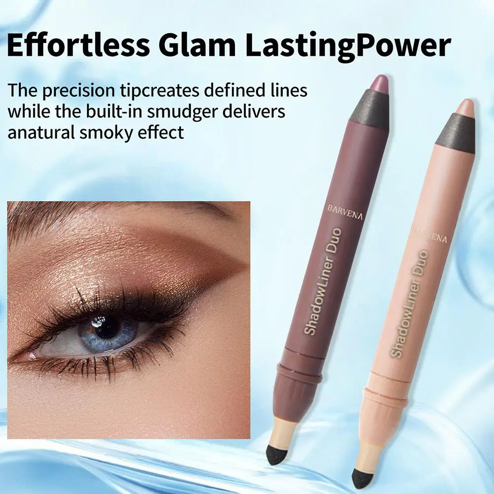 2025 Cień do powiek i eyeliner 2 w 1 Wodoodporny, odporny na rozmazywanie, gładki eyeliner Naturalny kolor Dwa w jednym eyeliner i cień do powiek w pisaku