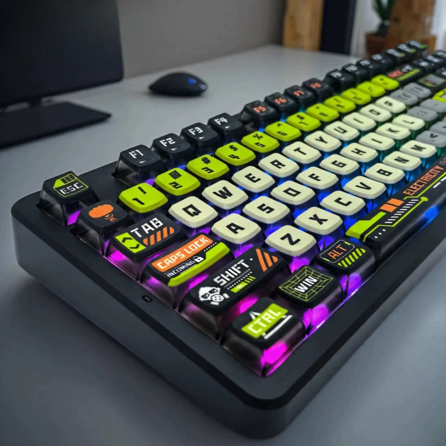 Kit portachiavi Budino PBT 125 Chiave inferiore Trasparente Lucky Constellation Keycap 60/64/84/98/108 Tastiera meccanica Interruttore MX