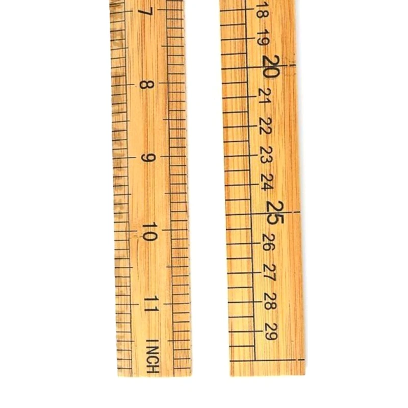 Measuring Ruler Double-Sided Centimeter Metric Ruler Wooden Straight Ruler