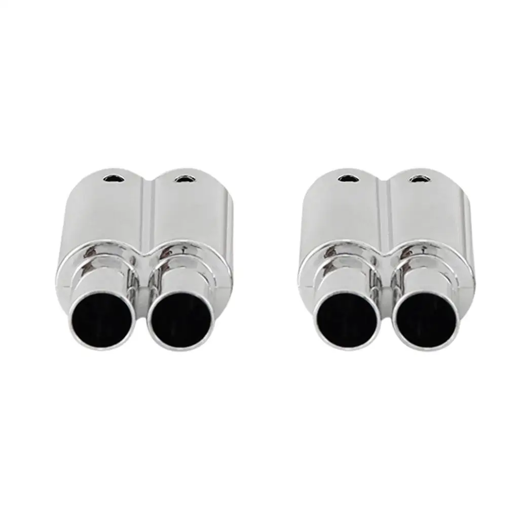 RC Crawler Exhaust Pipe Silver Double Headed 1/10 Drifting Car Plastic DIY Parts for Professional Drift RC Car