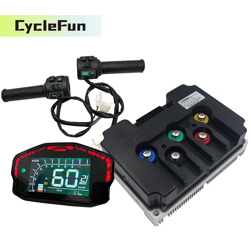 ND721000 FarDriver DC 500A 8KW 10KW V2 BLDC Controller Far Driver With DKD Display And Throttle for Electric Motorcycle ATV