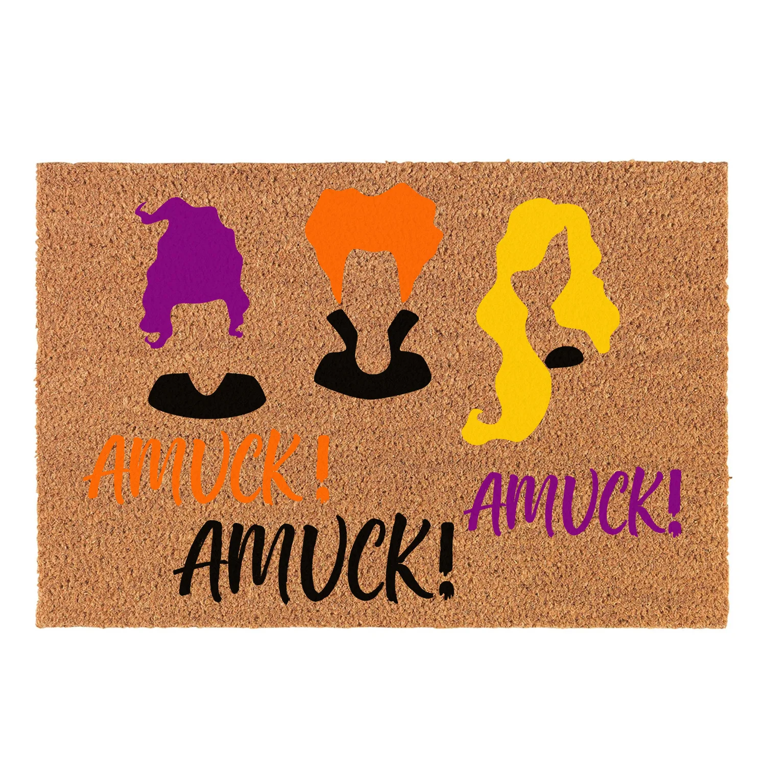 Funny Coir Doormat Amuck Amuck Amuck Hocus Pocus Halloween Welcome Front Porch Decor Doormat For The Entrance Way