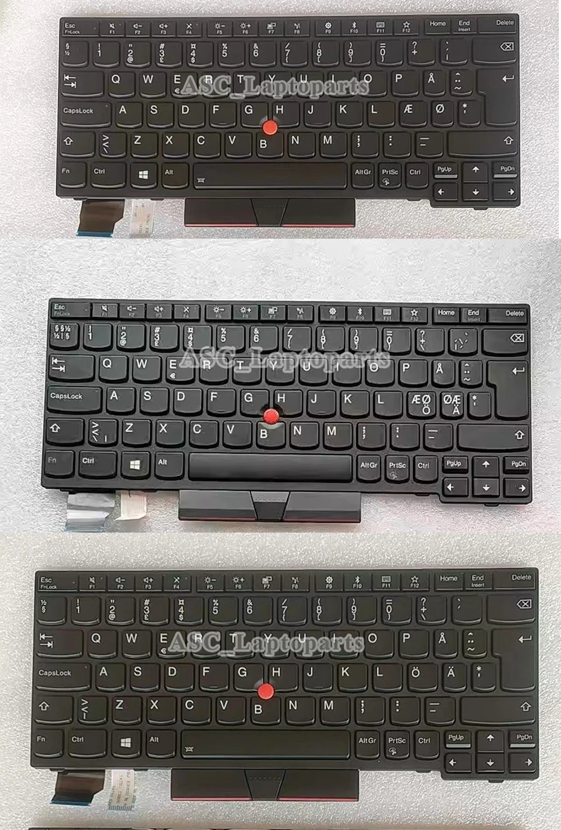 New Nordic Norwegian Danish SD Keyboard for Lenovo ThinkPad X280 A285 X395 X390, L13 Yoga Gen 1, X13 Gen 1, L13 Gen 2 BACKLIT