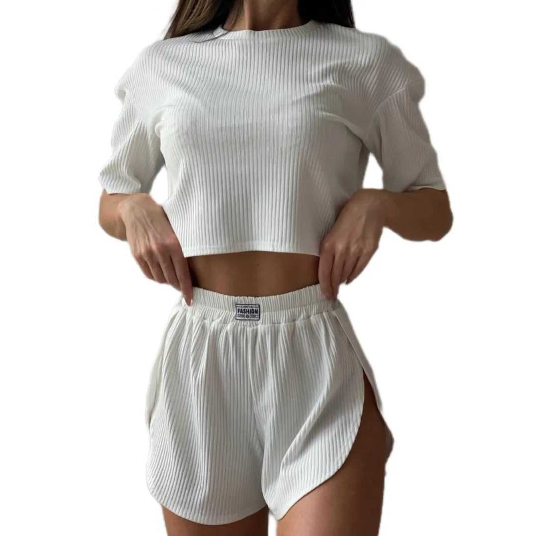 2024 European and American casual women\'s pajamas comfortable and sexy shorts loungewear suit can be worn outside