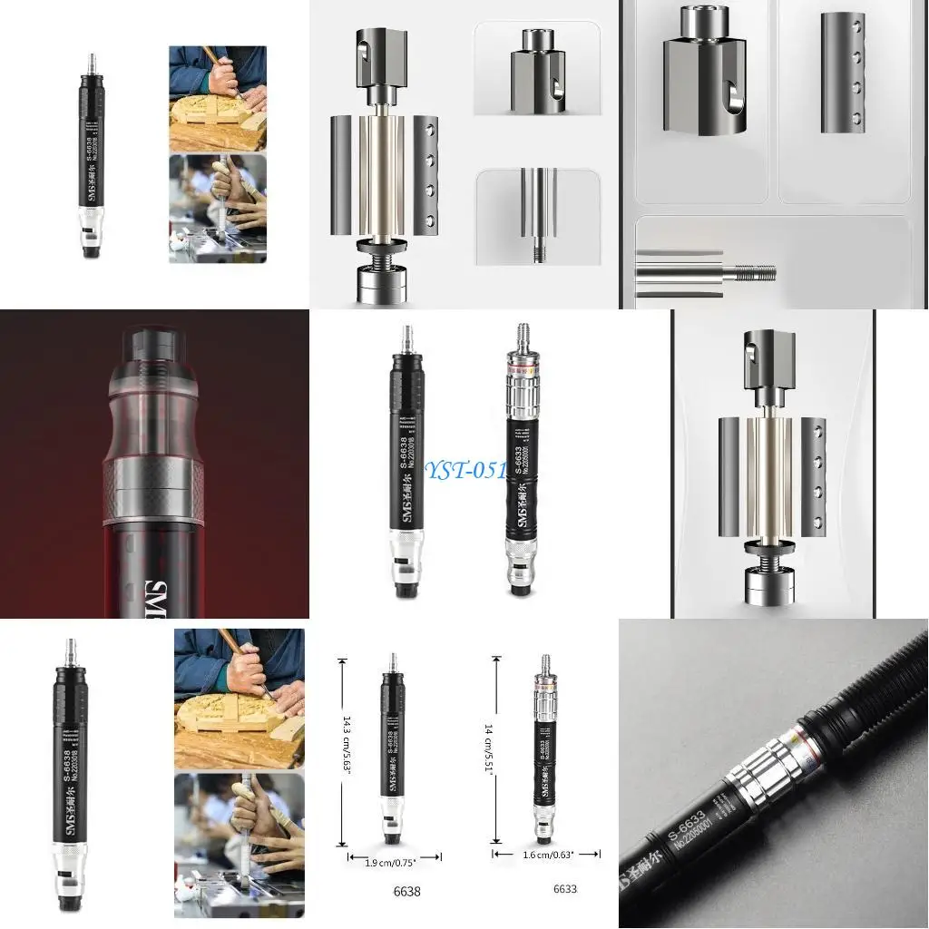 

E15A 1/4" Pneumatic Grinding Pen Industrial Grade Pneumatic Grinding Machine Carving Small Pneumatic Grinder